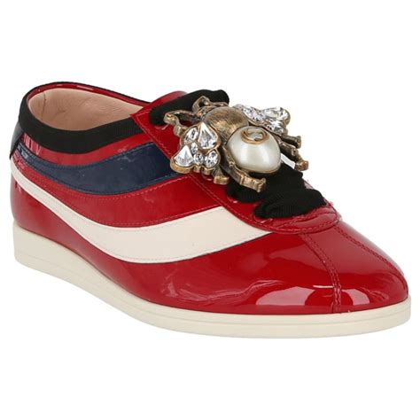 gucci patent leather sneakers